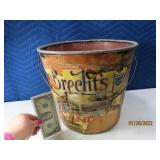 Antique 13" PaperType Bucket w/ Handle