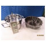 (2) 8" Stainless Cook Pot & Premium Cake Pan