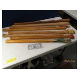 (8) Nice Vintage Axe Yard Tool Wood Handles