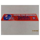autographed PAT BOWLEN Broncos Bumper Sticker etc