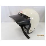vtg c1960s BELL white Riding sz7.25 Helmet *good+*