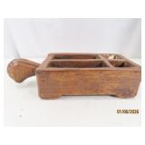 Antique Wooden Primitive Butter Mold 11' Unique