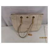 COACH Cream 15' Handbag w/ sleeve VG+