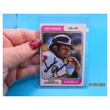 autographed FRANK ROBINSON Angels Baseball Card