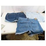 (3) AMERICAN EAGLE sz14 Womens BlueJean Shorts