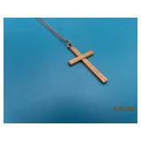 1/20 GoldFilled GF 1' CROSS 13' Necklace Girls 2g