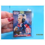 autographed BILL PARCELLS Football NY Giants Card