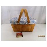 LONGABERGER 15' Handled Lined Picnic Basket