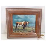 autographed DONNY HICHMOTT Longhorn Oil Artwork