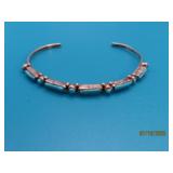 Pawn Sterling thin Turq 2.25' Bracelet 5g