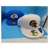 (2) LA RAMS sz8 Hats NewEra $80+