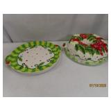 new TEMPTATIONS 2pc 12' Serving Platter & Bowl