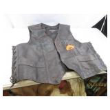 vintage HARLEY sz52 Leather Vest DENVER Patches