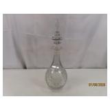 Crystal 14' Embossed Booze Decanter glass stopper
