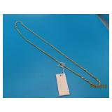 new gold toned Sterling 19' Rope 1/16' Necklace 6g