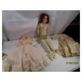 antique 23' GERMANY Marked Porcelain Doll