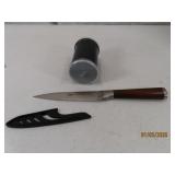 (2items) Oriental Kitchen 9' Knife + Sharpen Stone