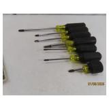 (7) asst KLEIN Tools Screwdrivers VG