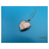 Sterling 19' Necklace w/ MOM Heart Locket 5g