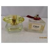 (2) 1/2full Bottles Versace & Chloe Womens Perfume