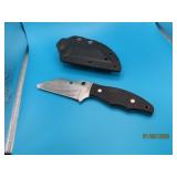 AS IS Spyderco CTS BD1N Knife & Sheath *tip missng