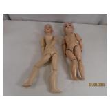 (2) Porcelain Head & Comp Body 15'ish vintage DOLL