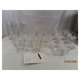 Antique 22pc FOSTORIA 'Rambler' Crystal 6+Service