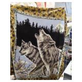 Plush UltraSoft 6' WOLF Themed Throw Blanket