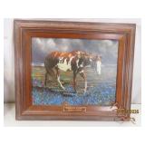 autographed HICKMOTT 'Prairie Paint' Horse Artwork