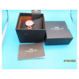 New COACH 'Park' PinkDial Wrist Watch Boxed