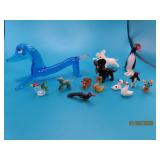 Estate Lot Glass Miniature Animals WienerDog as is