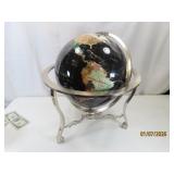 Beautiful RegularSize GEMSTONE 12' GLOBE Slvr Base