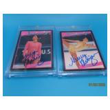 (2) autographed NANCY KERRIGAN Olympics Cards