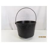 Antique 10' Cauldron Handled Cast Iron footed Pot