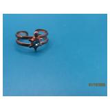 small sz3~4 Sterling Toe~Pinky Ring bluestone