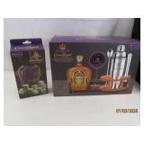 (2items) New CROWN ROYAL 6pc Shaker Set + Cubes