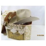 4X Beaver MUSTANG vtg 7 3/8' Silver Cowboy Hat +bx