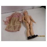 Antique 16' marked Porcelain Head & Comp Body DOLL