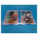 (2) TOM JACKSON autographed Broncos Football Cards