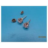 New Sterling Silver 1.5ctw CZ 5mm Stud Earrings
