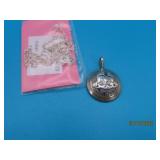 Pawn Sterling sgd 3/4' Pendant + New 16' Necklace