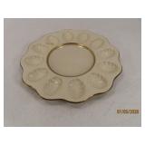 vtg LENOX Deviled Egg 10' GoldWeddingBand Plate
