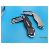 (2) HUSKY Belt Clip work Folding Knives