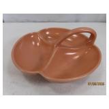 unique MCM vtg Handled 9.5' Divider Serving Dish