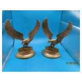 pair EAGLE Solid Brass 7' SpreadWing Bookends