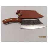 Fancy 10' Clever Type Knife wood handle + Sheath