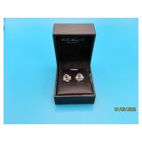 New 1/10ctw Diamond Sterling Knot Earrings $200