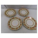 Set (4) LIMOGES antique Dessert 8' Plates POUYAT