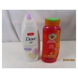 (2) New 22oz DOVE & H.E. BodyWash~Shampoo