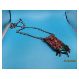 Hand Beaded Necklace Bag~Stash